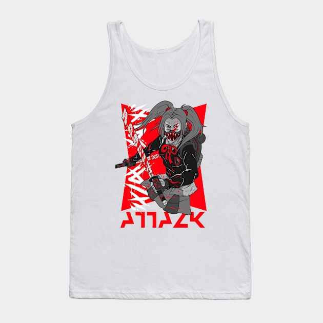 The Bloodthirsty Female Warrior Tank Top by OFM